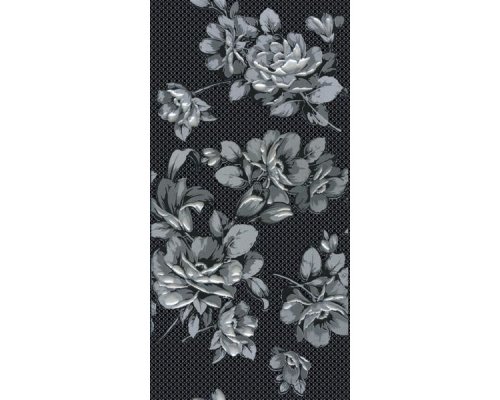 Нефрит Декор Аллегро черный цветы