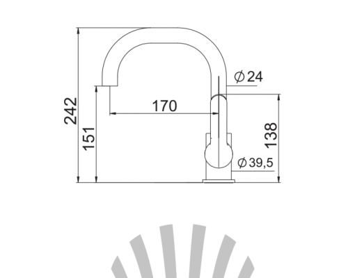 Смеситель для раковины LAPARET LEGNA высокий N4013302LPT