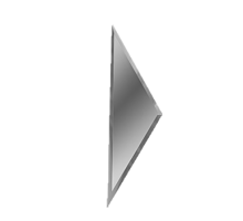 ДСТ Зеркальная серебряная плитка ПОЛУРОМБ боковой РЗС1-01(б) 10х34