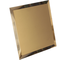 ДСТ Квадратная зеркальная бронзовая плитка с фацетом 10мм КЗБ1-02 - 200х200 мм/10шт
