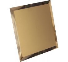 ДСТ Квадратная зеркальная бронзовая плитка с фацетом 10мм КЗБ1-03 - 250х250 мм/10шт
