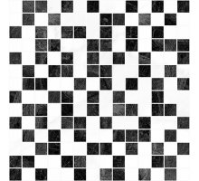 Laparet Crystal Мозаика чёрный+белый 30х30