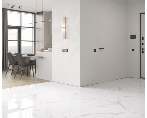 Ceradim Calacatta Splendid Silver Керамогранит белый 60х120 Матовый