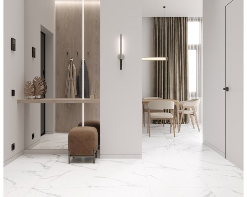 Ceradim Calacatta Splendid Silver Керамогранит белый 60х60 Полированный