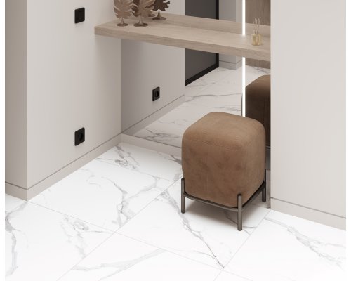 Ceradim Calacatta Splendid Silver Керамогранит белый 60х60 Полированный
