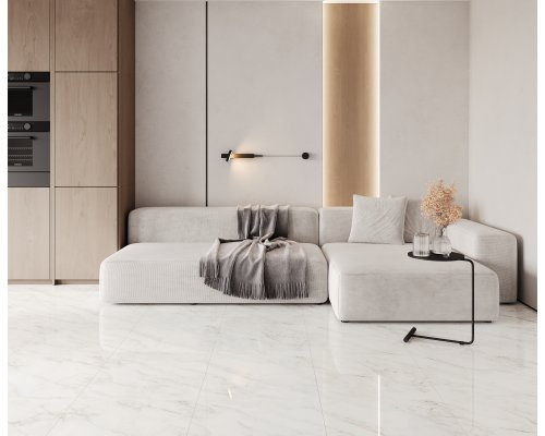 Ceradim Carrara Immense Керамогранит белый 60х60 Полированный