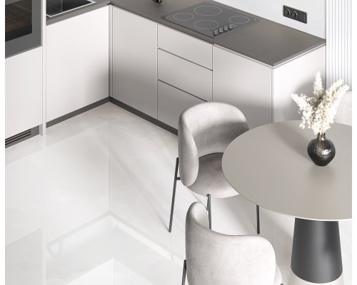 Ceradim Onyx Royal Cloud Керамогранит светло-серый 60х120 Полированный