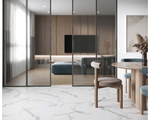 Laparet Statuario Crown Керамогранит белый 60x120 полированный