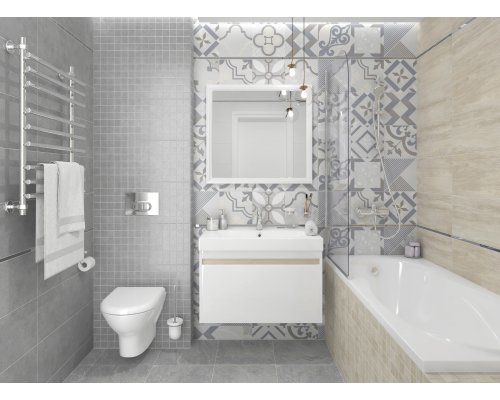 Laparet Cement Плитка настенная белый 25х75 Laparet Cement Плитка настенная белый 25х75