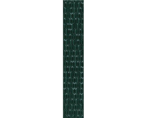 Kerama Marazzi Левада Бордюр зеленый темный глянцевый LSB001 7,1х40