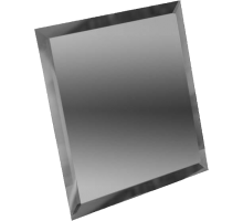 ДСТ Квадратная зеркальная графитовая плитка с фацетом 10мм КЗГ1-01 - 180х180 мм/10шт
