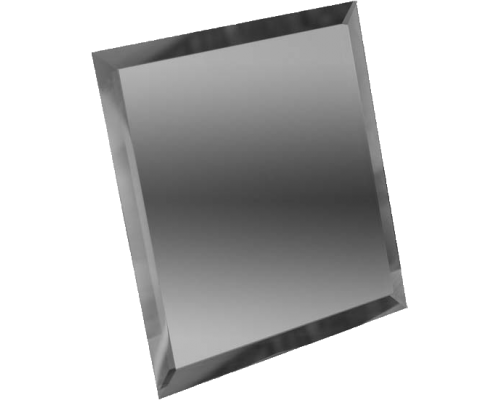ДСТ Квадратная зеркальная графитовая плитка с фацетом 10мм КЗГ1-01 - 180х180 мм/10шт