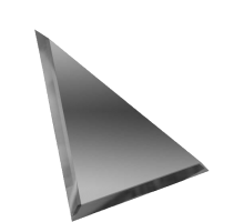 ДСТ Треугольная зеркальная графитовая плитка с фацетом 10мм ТЗГ1-02 - 200х200 мм/10шт