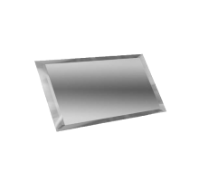 ДСТ Прямоугольная зеркальная серебряная плитка с фацетом 10мм ПЗС1-01 - 240х120 мм/10шт