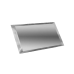 ДСТ Прямоугольная зеркальная серебряная плитка с фацетом 10мм ПЗС1-01 - 240х120 мм/10шт