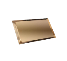 ДСТ Прямоугольная зеркальная бронзовая плитка с фацетом 10мм ПЗБ1-02 - 480х120 мм/10шт