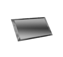 ДСТ Прямоугольная зеркальная графитовая плитка с фацетом 10мм ПЗГ1-01 - 240х120 мм/10шт