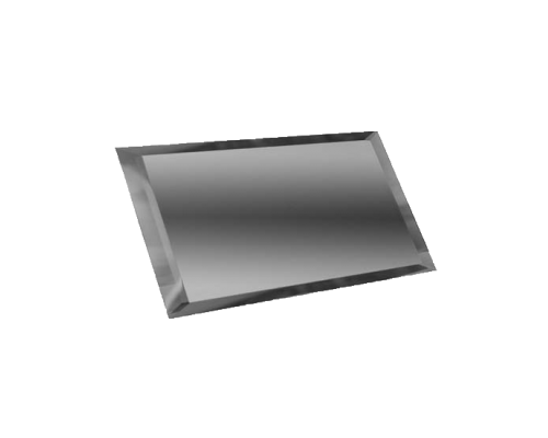 ДСТ Прямоугольная зеркальная графитовая плитка с фацетом 10мм ПЗГ1-01 - 240х120 мм/10шт