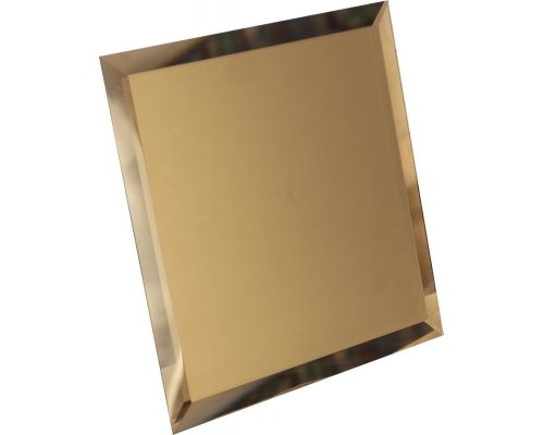 ДСТ Квадратная зеркальная бронзовая плитка с фацетом 10мм КЗБ1-03 - 250х250 мм/10шт