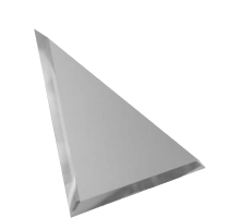 ДСТ Треугольная зеркальная серебряная плитка с фацетом 10мм ТЗС1-01 - 180х180 мм/10шт