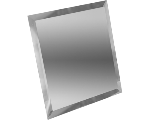 ДСТ Квадратная зеркальная серебряная плитка с фацетом КЗС1-15 15х15