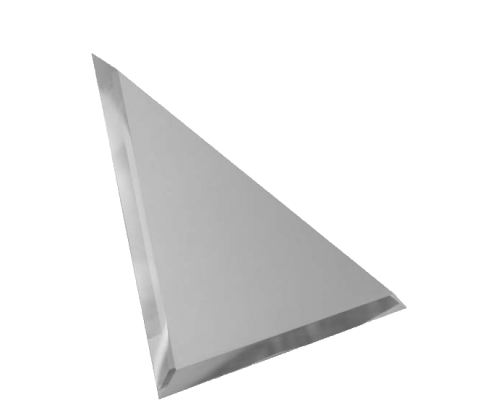 ДСТ Треугольная зеркальная серебряная плитка с фацетом 10мм ТЗС1-04 - 300х300 мм/10шт