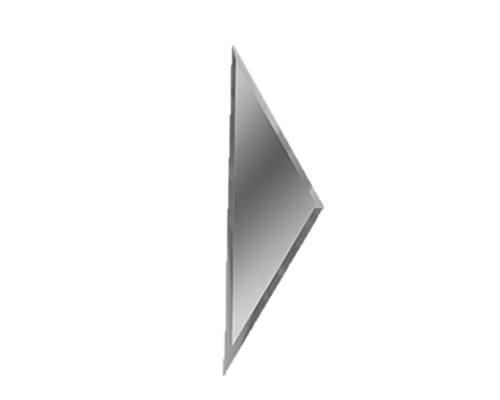 ДСТ Зеркальная серебряная плитка ПОЛУРОМБ боковой РЗС1-02(б) 15х51