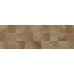 Керамин Шиен 4Д Плитка настенная декор коричневый, структура 25х75