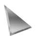 ДСТ Треугольная зеркальная серебряная плитка с фацетом ТЗС1-15 15х15