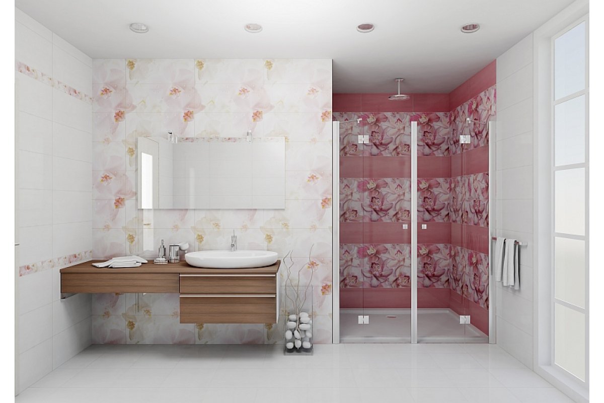 плитка для ванной дизайн орхидея