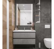 Зеркало LAPARET Electra 80*110 влагостойкое, подсветка, димер и антизапотевание (подогрев)