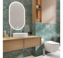 Зеркало LAPARET Electra 55*90 влагостойкое, подсветка, димер и антизапотевание (подогрев)